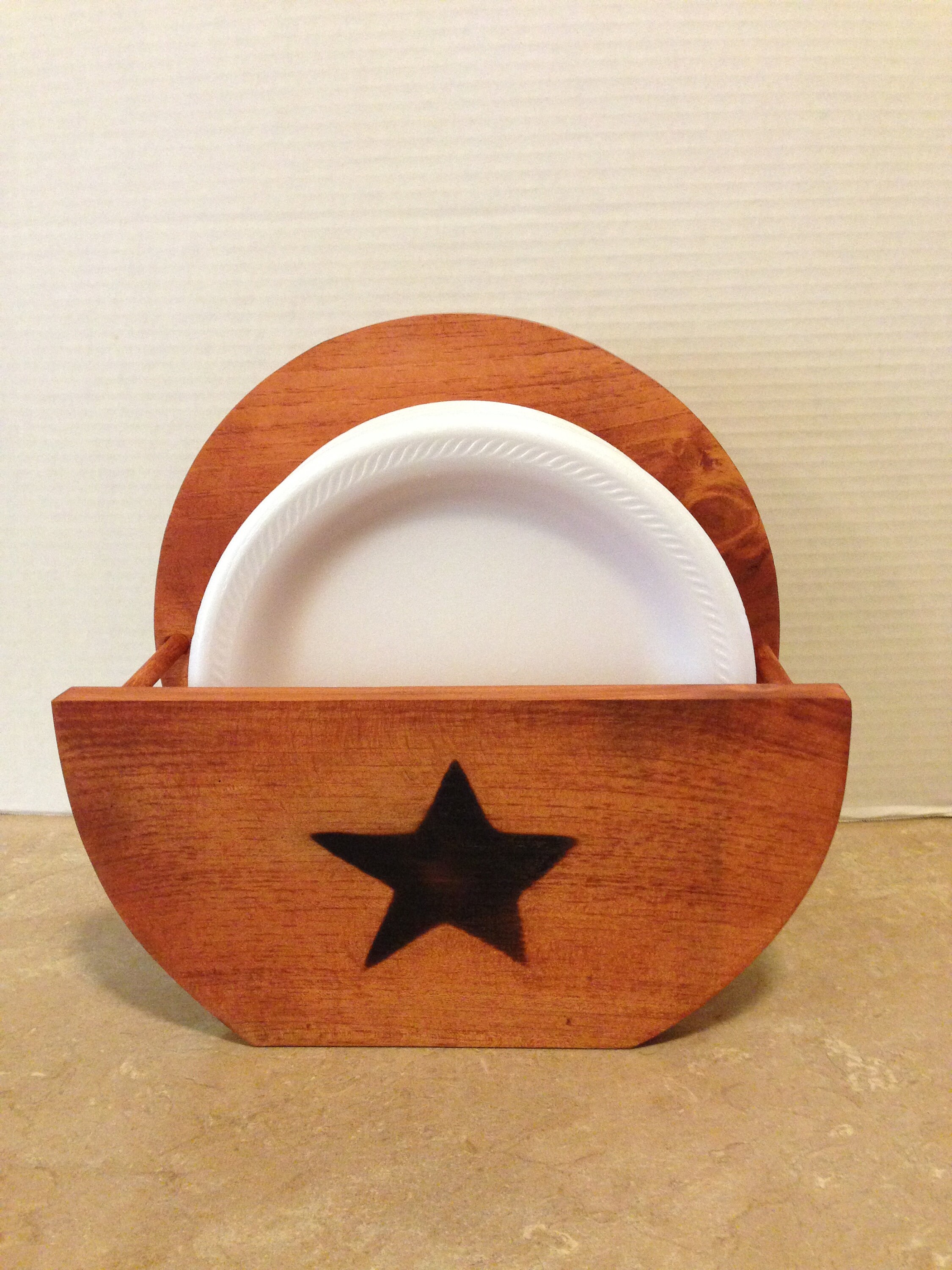 Wooden Paper Plate Holders & Paper Plate Holder Rooster Kitchen Decor