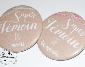 Badges Super Témoin à l'unité !