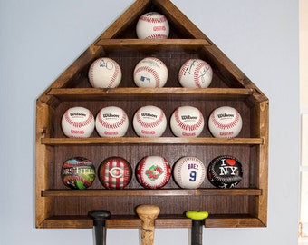 Baseball Display, Baseball Holder, Baseball Case, Home Plate Shelf, Baseball Decor, Display Case, Display Cases, Trophy Case, Trophy Display