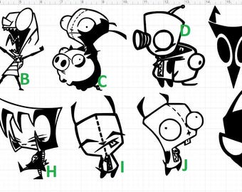 Invader Zim Premium Outdoor Vinyl Decal