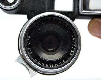 Vintage Lens LEITZ WETZLAR SUMMARON f/2.8 /35 - Serial number #1677254