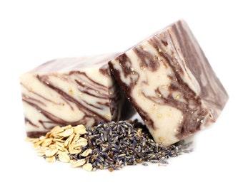 Organic Handmade Soap, Vegan, Cold Process, Hypoallergenic Soap,Lavender swirl