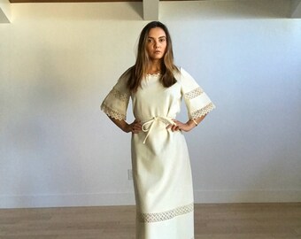 Vintage Butte Knit 70's Boheme Dress
