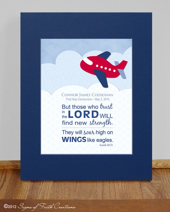 Airplane Wall Art PRINT with Bible Verse James 117 or Isaiah