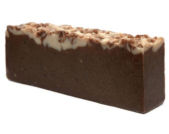 Chocolate Olive Oil Handmade Soap Slice