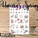 Unicorn's Spring - Decorative Sheet - Add-on - Theme - Unicorn - Spring - Stickers - Icons - Life Planner