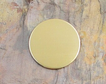 20 Deburred 18G Brass 1 1/8" Stamping Blanks Discs