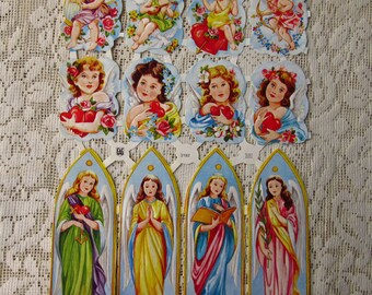 Vintage EAS Germany Die Cut Paper Scraps Heavenly Angels EAS 3192A