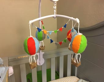 Felt hot air balloon mobile