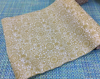 1970's Avocado Green Floral Contact Paper Drawer Liner- contact paper, drawer liner, 1970s decor, avocado green contact paper, vinyl paper