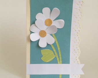 Blank Daisy Card with Banner