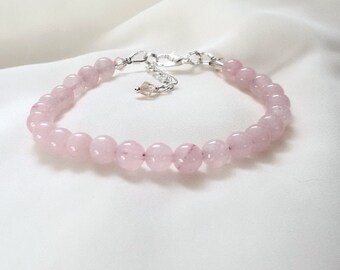 Rose Quartz Bracelet - Love Stone Bracelet - Energy Bracelet - Healing Bracelet - Love Bracelet -
