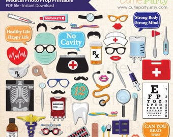Doctor Party Printable Photo Booth Props: MEDICAL PHOTO