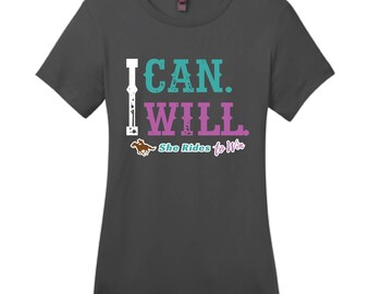 I CAN. I WILL T-shirt in charcoal gray