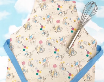 Peter Rabbit cooking apron, childs apron, baking apron, kids apron
