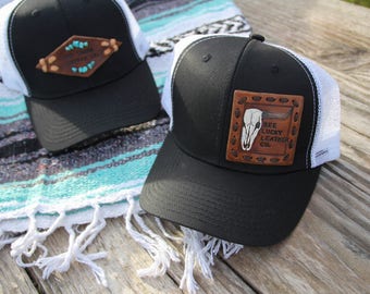 MADE TO ORDER Leather Patched Hat