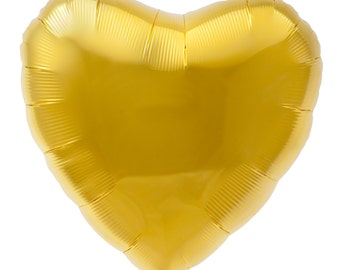 18" foil mylar heart balloon- Gold