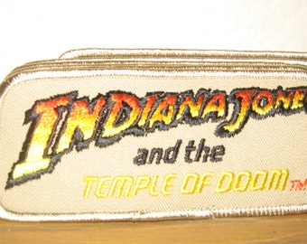 Indiana Jones and the Temple of Doom Embroidered Iron-On Patch Great costume. Buy 2 get 1 FREE!