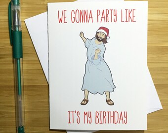 Funny Jesus Christmas Card, 50 Cent, Funny Christmas Card, Funny Holidays Card, Jesus Christ, Merry Christmas, Christmas Humor, Funny Xmas