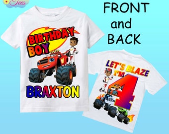 Blaze and the monster machines shirt/ blaze and the monster machines birthday shirt/ birthday boy shirt/ blaze birthday shirt /167