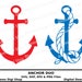 Anchor svg cut files, digital download, rope anchor stencil, anchor vector, nautical svg, anchor dxf, nautical stencil, circut svg, eps file