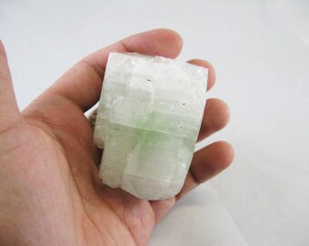 2.5" Apophyllite & Stilbite- 180g - India. Beautiful natural green crystals. Large Mineral Specimen. M31072