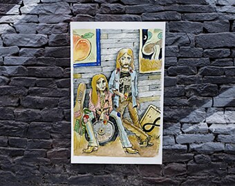 Allman Brothers, Gregg Allman, Duane Allman, Art Poster, Allman Brothers Band, Allman Brothers Poster, Art Print, Pop, Rock and Roll