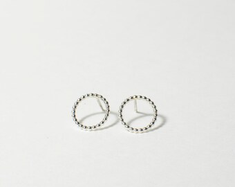 Small PERLISIENNE Circle earrings - Sterling Silver Jewelry - Silver Hoops