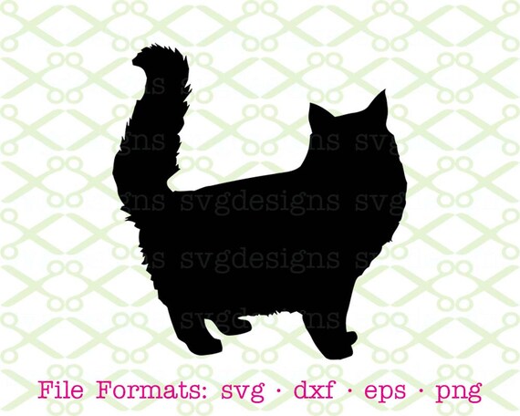 Cat SVG Dxf Eps & Png. Persian Cat SVG Cat Silhouette
