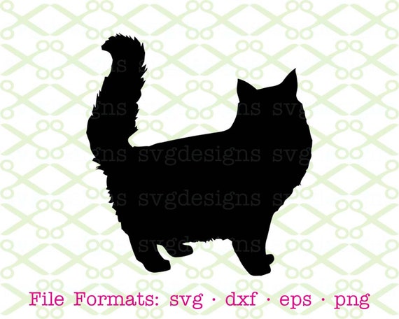 Download Cat SVG Dxf Eps & Png. Persian Cat SVG Cat Silhouette