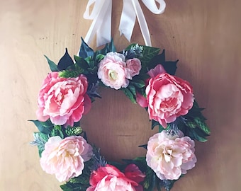 Spring Peony Wreath
