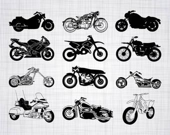 Motorcycle SVG Bundle, Motorcycle SVG, Motorcycle Clipart, Cut Files For Silhouette, Files for Cricut, Motorcycle Vector, Svg, Png, Decal