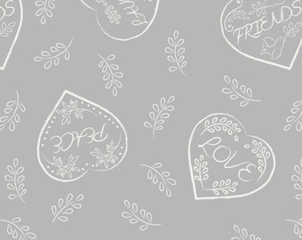 Dove House from Lewis & Irene LTD, Grey Hearts with Text, yard