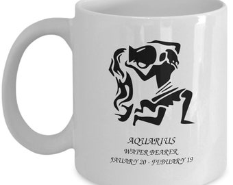 Zodiac mugs aquarius the water bearer