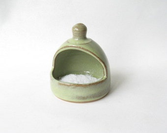 Salt Pig made in Stoneware, Ceramic Salt Pig, Pottery Salt Pig, Salt Keeper, Salt Cellar