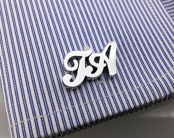 Groom Wedding Cufflinks - Initial Cufflink Personalized Cufflinks - Letters Cufflinks, Men Cufflinks, Initials Cufflinks, Father's day gift