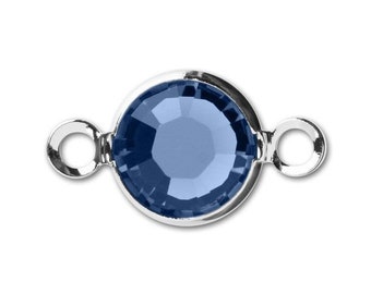 Swarovski crystal 6mm Rhodium-Plated Channel Link, charm connector, crystal