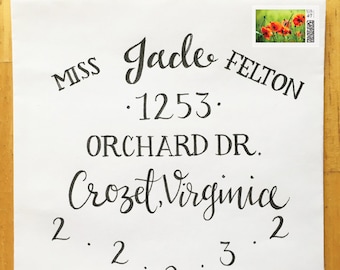 Wedding Calligraphy - Custom Hand Drawn Lettering and Styles: Poppy