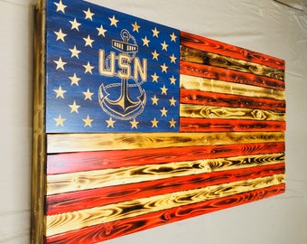 U.S. Navy Large American Concealment Flag Hidden Gun Storage USN