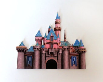 Disneyland castle - Sleeping Beauty's castle - handmade scrapbook embellishment