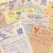 Vintage Handwritten Receipts 1950s and 1960s Farm, Oil and Miscellaneous Lot of 10 Random