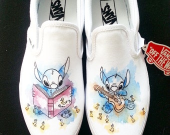 Disney Lilo And Stitch Ohana Custom Made Hand Painted Wedding Shoes