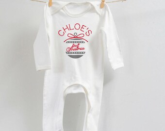 Personalised Christmas Bauble Romper