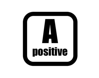 Medical Patch - Blood Type A POSITIVE - Embroidered