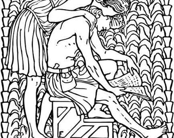 Bookplate Rubber Stamp, Muse