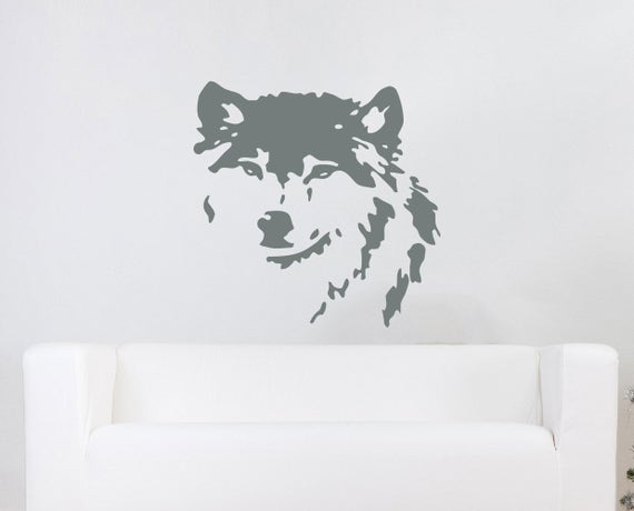 Wild Animal Wall Decals Lone Wolf Decal Muzzle Wolf Vinyl