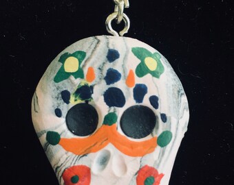 Sugar Skull Necklace Keychain
