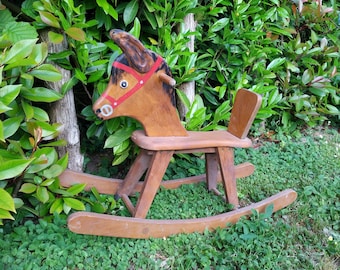 Toy wooden rocking horse