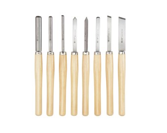 Wood Lathe Turning Tool Set 8 Piece- Professional Quality