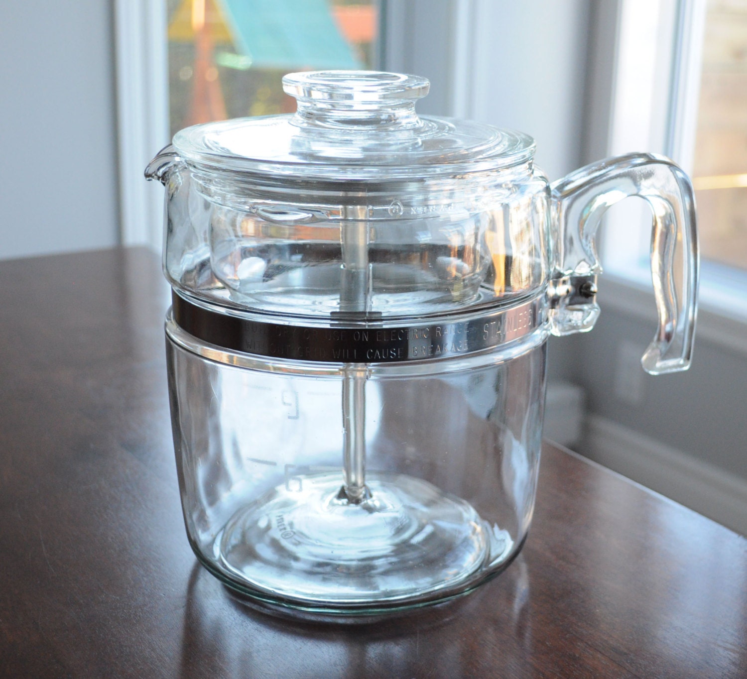 Vintage Pyrex Percolator Coffee Pot 9 cup 7759 B Vintage